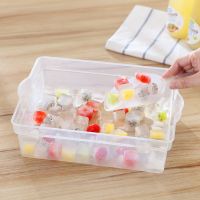 冰盒套装做冰自制大冰格冰模冰块盒冻冰块模具家用带盖模型制冰盒|48格透明带冰铲保鲜盒套装