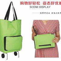 市能折叠便携小拉车买菜带轮子防水袋子大容量O0|升级版口袋款绿色