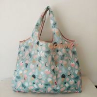 大号便携可折叠市大容量防水布袋买带包手提袋N9|淡绿色冰淇淋大号