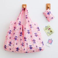 ins风少女心折叠便携收纳袋大容量逛街袋R2|粉底史迪龙 大号