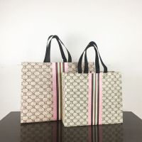 精品手提袋衣服覆膜无纺布袋服装店袋礼品衣服塑料包装袋N7|灰奇 大号10个