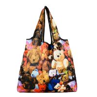 新款折叠买菜便携市防水印花日系手提袋单肩妈咪包J1|熊仔热卖中 中号偏大