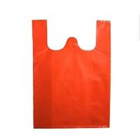 塑料手提背心袋性袋子市果蔬便利店袋子白色透明袋子X3|5斤红色加厚 宽28*42厘米