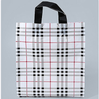 加厚服装衣服袋手提袋装衣服店袋子包装化妆品袋胶袋Z1|布方格 宽2533测850个一包