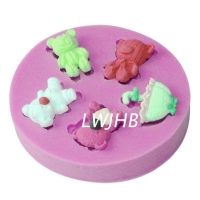 新款diy手工巧克力模具海螺海洋贝壳蛋糕模具烘焙装饰硅胶模具K4|姜黄色