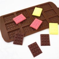 12连方格华夫饼干造型巧克力硅胶模具 翻糖蛋糕装饰 diy烘焙模具P5