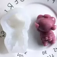 小金猪小猪猪果冻布丁椰奶冻慕斯蛋糕甜品硅胶模具钵仔糕耐温R8|单个小猪大号