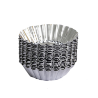 蛋挞模具蛋挞皮烘焙蛋糕菊花盏铝制锡纸圆形底托J6|【可重复使用】10只大号铝制菊花盏