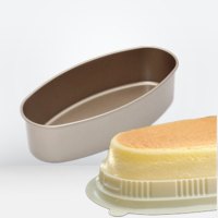 椭圆形金色不沾轻乳酪模具 diy奶油奶酪芝士蛋糕模具烤箱用烘焙模|[双面不沾]金色不沾轻乳酪模具