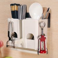 大号筷子筒壁挂式厨房筷子笼能筷子收纳盒餐具架沥水吸盘筷笼G7