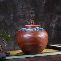 20斤50斤斤陶瓷带盖 家用密封储米缸米桶油缸水缸茶叶罐M8|大团圆20斤