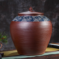 20斤50斤斤陶瓷带盖 家用密封储米缸米桶油缸水缸茶叶罐M8|大团圆斤