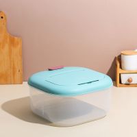 厨房收纳防潮防虫12斤15斤20斤密封米桶杂粮桶面粉装米缸塑料米箱B9|北欧蓝[12斤装]防虫加厚食品级材质