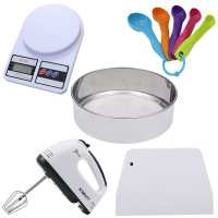 厨房电子秤家用手持打蛋机 电动打蛋器家用奶油搅拌器自动打蛋机T9|5件套套装