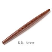 实木擀面杖鸡翅木黑檀紫光檀红木面棍大小号压面擀饺子皮烘焙工具T4|鸡翅木39cm两头尖