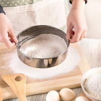 大小号细不锈钢手动杯式面粉筛子糖粉筛杯网筛面粉筛子过滤筛J6|[60目]15cm面粉筛