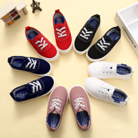 小美和小宝童鞋儿童帆布鞋男童女童布鞋2020春季新款白色懒人球鞋