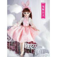 大号60厘米洋娃娃套装仿真女孩公主玩具超大礼盒梦幻单个 珍藏版-兔姬公主 眨眼版：60厘米2套衣服+项链++豪华礼盒