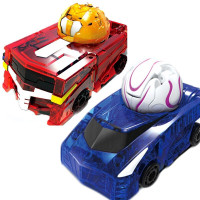 买奇酷正版盟卡车神灵兽变形球丸萌卡车神战车爆裂儿童男孩玩具 对战装狂啸虎王vs火爆兔2车2球6盟卡MCG212