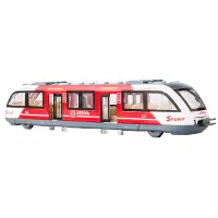 凯威 复兴号A380和谐号高铁动车组合金火车模型声光磁力地铁火车开金属仿真儿童玩具车 轻轨电车MS1805A红色
