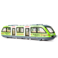 凯威 复兴号A380和谐号高铁动车组合金火车模型声光磁力地铁火车开金属仿真儿童玩具车 轻轨电车MS1805A绿色