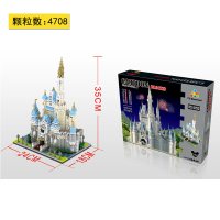 超大泰姬陵微颗粒建筑积木高难度立体拼图成年拼装玩具大人城堡 迪士尼城堡(送彩灯+工具包)