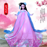 关节芭比公主一家三口中国古装娃娃女孩体系列古装套装大礼包王子 弦乐飞花 单拍衣服(不含娃娃和配饰)