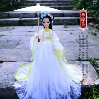 关节芭比公主一家三口中国古装娃娃女孩体系列古装套装大礼包王子 白娘子 单拍衣服(不含娃娃和配饰)