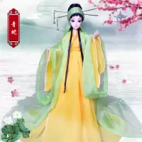 关节芭比公主一家三口中国古装娃娃女孩体系列古装套装大礼包王子 青蛇 单拍衣服(不含娃娃和配饰)