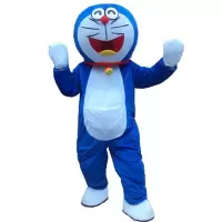 行走成人人偶机器猫定制玩偶服装卡通可穿服悠哈大白猴头维尼熊 机器猫 均码