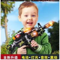 儿童电动玩具仿真声光带声音宝宝幼儿电动玩具狙击投影 38CM伸缩震动+软弹红外线(礼盒) 套餐一