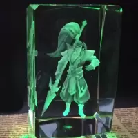 貂蝉荣耀手办李白韩信水晶王者模型周边凤求凰水晶孙悟空蓝牙露娜 韩信原版 纽扣电池款不刻字
