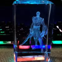 貂蝉荣耀手办李白韩信水晶王者模型周边凤求凰水晶孙悟空蓝牙露娜 凯 纽扣电池款不刻字