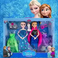 冰雪玩具奇缘娃娃爱莎公主娃娃爱娜娃娃换装公主娃娃玩具 A大盒驯鹿[送14双鞋子不带音乐] 15厘米-30厘米