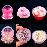 抖音泥假心泥水泥少女玩具泥抖水晶红假仙女网红水网红泥棉花音网 粉红色少女心6款