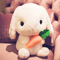 小兔子少女心生日女生公仔垂耳兔毛绒新款玩具布娃娃玩偶可爱 白色垂耳兔 65厘米