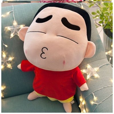立体超软人偶男宝宝男童一体布偶小号车载娃娃摆件毛绒后窗车公仔 红色红衣服(亲亲我) 1.2米(送20厘米蜡笔小新)