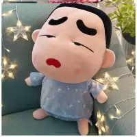 立体超软人偶男宝宝男童一体布偶小号车载娃娃摆件毛绒后窗车公仔 睡衣(瞌睡了)E89 1.2米(送20厘米蜡笔小新)