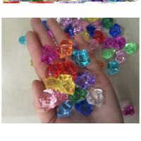 儿童玩具宝石冰块七彩色小钻塑料水晶钻石亚克力五彩缤纷碎石饰品 25mm彩色100颗