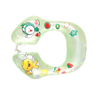 幼儿腋下圈儿童月防后仰圈脖圈可调节新款0-2个婴儿游泳宝宝 绿色腋下圈送打气筒