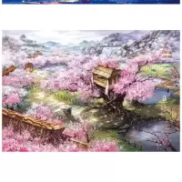 拼图成年减压创意1000片1000块网红带木质大型智力拼图 藏青色
