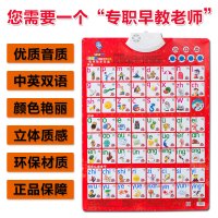 小学生学拼音声母韵母字母表拼读训练有声挂图全套墙贴一年级发声 杏色
