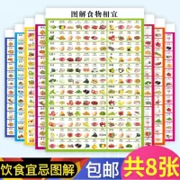 相生克食物表图饮禁忌与搭配全套家庭挂营养和宜健康蔬菜水果防水