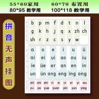 甲小学四线三格拼音声母韵母拼读全表 无声挂图墙贴 一年级生字表 AA:90*105[教学用]-CN6