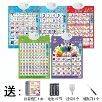 小孩学拼音字母单面神器墙挂大班20197学习图片韵母表彩色4认知卡 拼音+1到100+汉字+乘法表+颜色