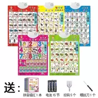 小孩学拼音字母单面神器墙挂大班20197学习图片韵母表彩色4认知卡 人物+动物+水果+数字+交通[5张