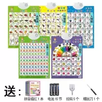 小孩学拼音字母单面神器墙挂大班20197学习图片韵母表彩色4认知卡 人物+动物+水果+1到100+颜色[5