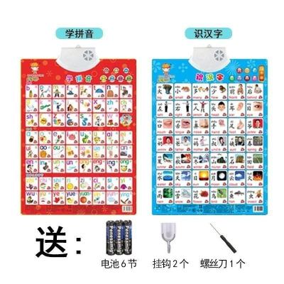 小孩学拼音字母单面神器墙挂大班20197学习图片韵母表彩色4认知卡 拼音基础推荐拼音+汉字[2张