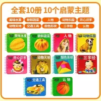 。小孩书本 儿童 早教育用品认字卡片基础识字幼儿园3-6岁大 L48-快乐早教启蒙认知书10册装