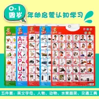 墙壁一年级电子有声挂图早教发声0-3岁幼儿汽车立体字母表拼音表 果蔬英文人物动物交通5件